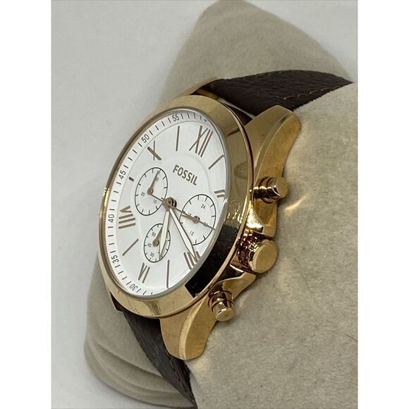 Fossil Modern Courier BQ1751 Womens Brown Leather Analog Dial Quartz Watch EY510 - Picture 4 of 12